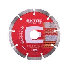 EXTOL PREMIUM kotouč diamantový řezný segmentový - suché řezání, O 125x22,2x2mm, 108712