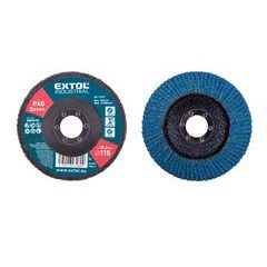 EXTOL INDUSTRIAL kotouč lamelový šikmý zirkonový, O 115mm, P40, 8803404
