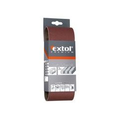 EXTOL PREMIUM plátna brusná nekonečný pás, bal. 3ks, 75x457mm, P60, 8803506