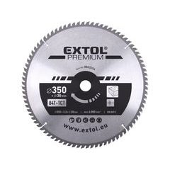 EXTOL PREMIUM kotouč pilový s SK plátky, O 350x3,3x30mm, 84T, 8803254