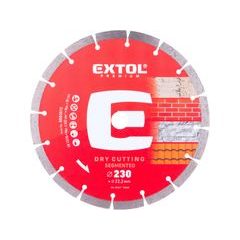 EXTOL PREMIUM kotouč diamantový řezný segmentový - suché řezání, O 230x22,2x2,6mm, 8803015