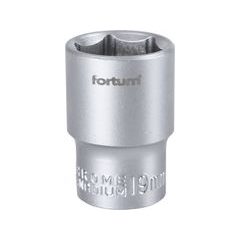 FORTUM hlavice nástrčná 1/2", 19mm, L 38mm, 4700419