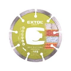 EXTOL CRAFT kotouč diamantový řezný segmentový - suché řezání, O 115x22,2x2mm, 108811