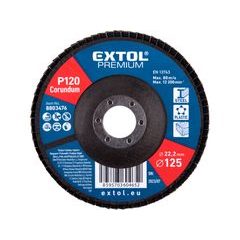 EXTOL PREMIUM kotouč lamelový šikmý korundový, O125mm, P120, 8803476