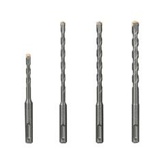 Total Vrtáky do betonu SDS Plus, sada 4ks, TACSD1945