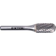 EXTOL INDUSTRIAL fréza karbidová, válcová s kulovým čelem, pr.12x25mm/stopka 6mm,sek střední (double-cut), 8703725