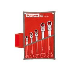 FORTUM klíče ráčnové očkoploché s kloubem, sada 5ks, 8-19mm, 4720201