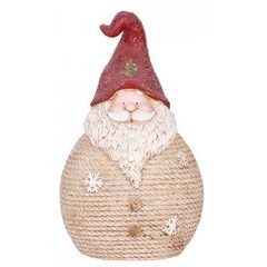 Postavička MagicHome Santa kulatý velký, keramika, 42.5cm