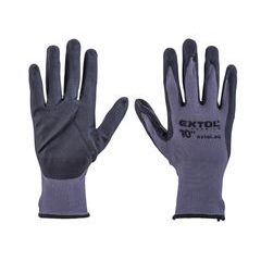 EXTOL PREMIUM rukavice nylonové, bezešvé, polomáčené v nitrilu, velikost 10", 8856682