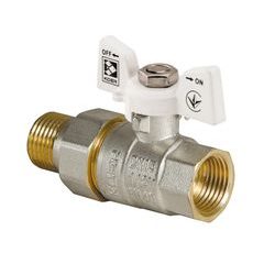 Kulový kohout se šroubením, přímý, motýl, bílý, KR.227.W 1"FM | KR.227.W 1"FM Procraft