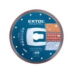 EXTOL INDUSTRIAL kotouč diamantový řezný, turbo Thin Cut, suché i mokré řezání, O 200x25,4x2mm, 8703046