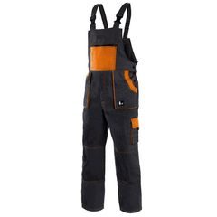 Kalhoty s laclem CXS LUXY ROBIN, pánské, černo-oranžové, vel. 54