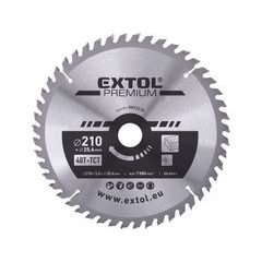 EXTOL PREMIUM kotouč pilový s SK plátky, O 210x3,0x25,4mm, 48T, 8803235