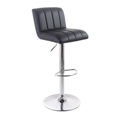 Barová židle Malea koženková, prošívaná black
