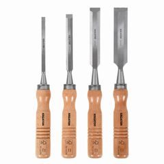 Kreator KRTH23603 Dláta na dřevo sada 6, 12, 18, 24mm 4ks dřevěná rukojeť