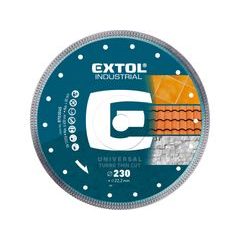 EXTOL INDUSTRIAL kotouč diamantový řezný, turbo Thin Cut, suché i mokré řezání, O 230x22,2x2mm, 8703045