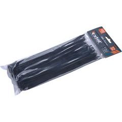 EXTOL PREMIUM pásky stahovací na kabely černé, 200x3,6mm, 100ks, nylon PA66, 8856156