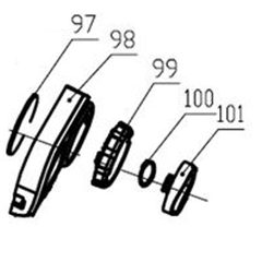 Napínání řetězu (kompletní kryt) - k pile POWXG1009