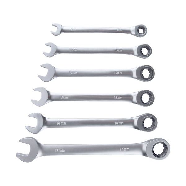 TOTAL KLÍČE RÁČNOVÉ OČKOPLOCHÉ, SADA 6KS, 8-17MM, INDUSTRIAL, CRMO, THT102RK566 - KLÍČE OČKO-RÁČNA/OTEVŘENÝ{% if zbozi.kategorie.adresa_nazvy[0] != zbozi.kategorie.nazev %} - RUČNÍ NÁŘADÍ{% endif %}