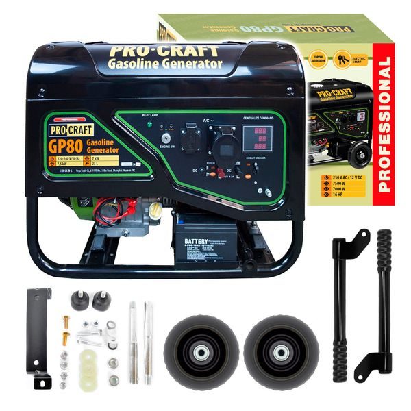 ELEKTROCENTRÁLA BENZÍNOVÁ MOD.GP80 | GP80 PROCRAFT - JEDNOFÁZOVÉ CENTRÁLY{% if zbozi.kategorie.adresa_nazvy[0] != zbozi.kategorie.nazev %} - ELEKTROCENTRÁLY{% endif %}