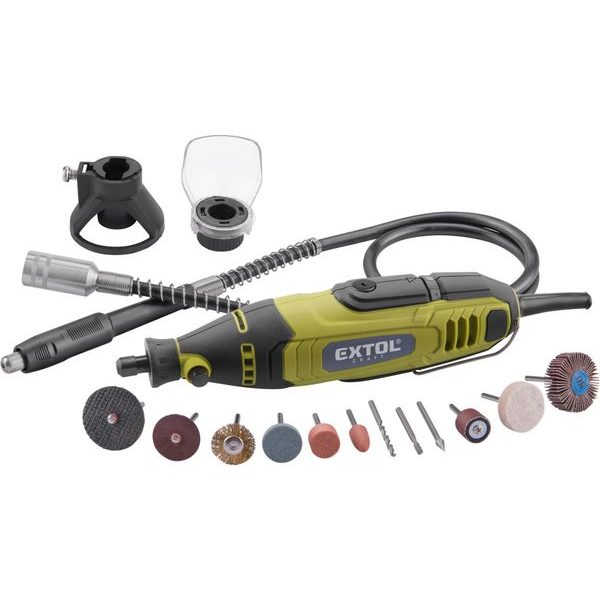 EXTOL CRAFT BRUSKA PŘÍMÁ S OHEBNÝM NÁSTAVCEM, 210KS, 135W, 404117 - PŘÍMÁ BRUSKA{% if zbozi.kategorie.adresa_nazvy[0] != zbozi.kategorie.nazev %} - ELEKTRICKÉ NÁŘADÍ{% endif %}