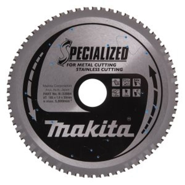 MAKITA B-33984 - KOTOUČ PILOVÝ NEREZ SPECIALIZED 185X1.6X30MM 64Z = OLD B-31669 - PILOVÉ KOTOUČE{% if zbozi.kategorie.adresa_nazvy[0] != zbozi.kategorie.nazev %} - MAKITA-SHOP{% endif %}
