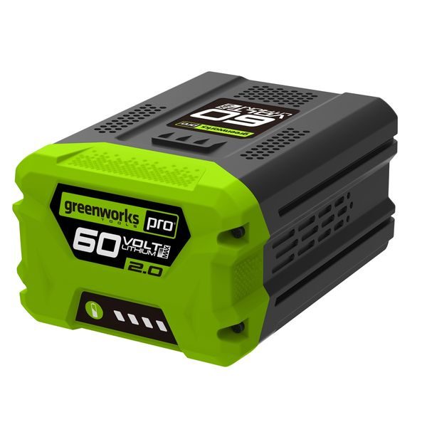 GREENWORKS G60B2 60 V LITHIUM IONTOVÁ BATERIE 2 AH - AKUMULÁTORY RYOBI, GREENWORKS, RIWALL{% if zbozi.kategorie.adresa_nazvy[0] != zbozi.kategorie.nazev %} - NÁHRADNÍ DÍLY{% endif %}