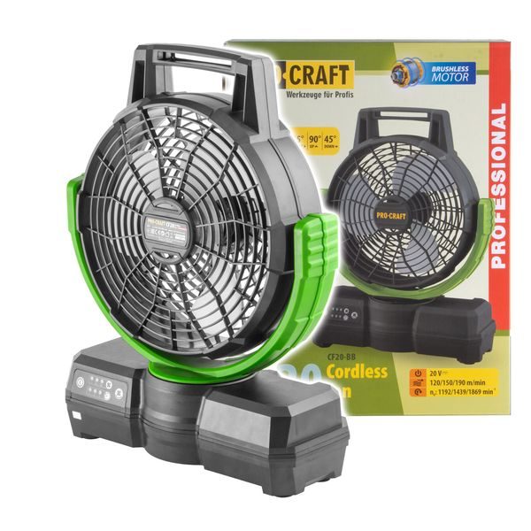 AKU VENTILÁTOR PROCRAFT CF20 (BEZ BATERIE A NABÍJEČKY) | CF20 BB PROCRAFT - AKU VENTILÁTORY{% if zbozi.kategorie.adresa_nazvy[0] != zbozi.kategorie.nazev %} - AKU NÁŘADÍ{% endif %}