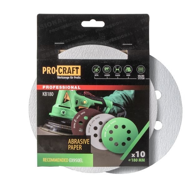BRUSNÝ PAPÍR 10 KS. PROCRAFT КB180.120 | KB180.120 PROCRAFT - BRUSNÝ PAPÍR 180 MM{% if zbozi.kategorie.adresa_nazvy[0] != zbozi.kategorie.nazev %} - PŘÍSLUŠENSTVÍ{% endif %}