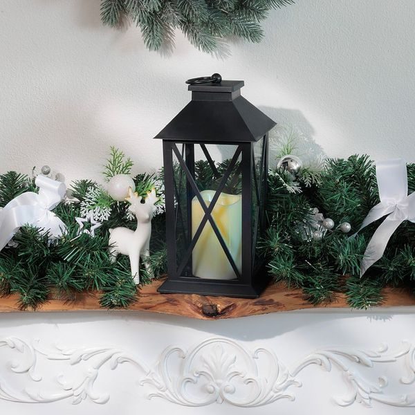 MAGICHOME VÁNOČNÍ LUCERNA, LED TEPLÁ BÍLÁ, 3XAAA, PLAST, ČASOVAČ, ČERNÁ, 14X14X32.2 CM, POHYBLIVÝ PLAMEN - VÁNOČNÍ DEKORACE{% if zbozi.kategorie.adresa_nazvy[0] != zbozi.kategorie.nazev %} - DŮM A DOMÁCNOST, ELEKTRO..{% endif %}