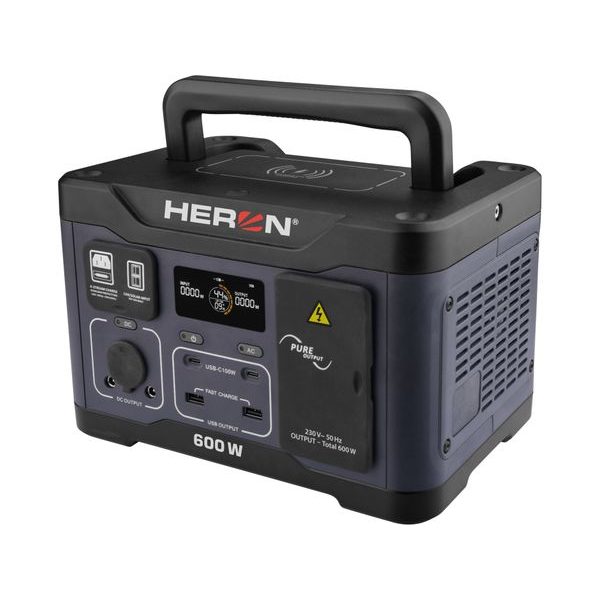 HERON STANICE NABÍJECÍ, 600W, 512WH, 8896800 - ELEKTRO{% if zbozi.kategorie.adresa_nazvy[0] != zbozi.kategorie.nazev %} - DŮM A DOMÁCNOST, ELEKTRO..{% endif %}