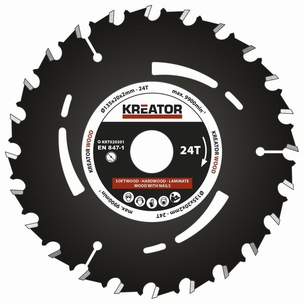 KREATOR KRT020301 PILOVÝ KOTOUČ PRO PONORNÉ PILY 135MM, 24T - PRO PONORNÉ PILY{% if zbozi.kategorie.adresa_nazvy[0] != zbozi.kategorie.nazev %} - PŘÍSLUŠENSTVÍ{% endif %}