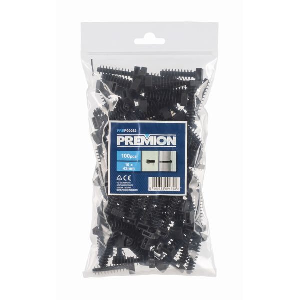 PREMION PREP00032 HMOŽDINKA PRO STAHOVACÍ PÁSKY ČERNÁ 10 X 43MM 100KS - STAHOVACÍ PÁSKY, ZDRHY{% if zbozi.kategorie.adresa_nazvy[0] != zbozi.kategorie.nazev %} - DÍLNA A GARÁŽ{% endif %}