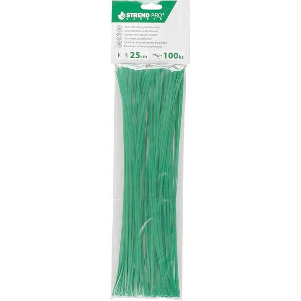 VAZACÍ DRÁT ZAHRADNÍ POPLASTOVANÝ KRÁCENÝ GARDENTWIST PVC 0,4X3,0X250MM, 100KS - VÁZACÍ A ZAHRADNÍ DRÁT{% if zbozi.kategorie.adresa_nazvy[0] != zbozi.kategorie.nazev %} - DÍLNA A GARÁŽ{% endif %}