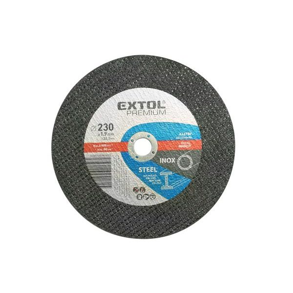 EXTOL PREMIUM KOTOUČ ŘEZNÝ NA OCEL/NEREZ, O 230X1,9X22,2MM, 8808119 - ŘEZNÝ KOTOUČ 230 MM{% if zbozi.kategorie.adresa_nazvy[0] != zbozi.kategorie.nazev %} - PŘÍSLUŠENSTVÍ{% endif %}