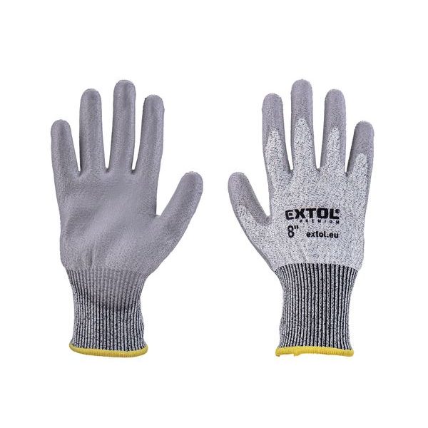 EXTOL PREMIUM RUKAVICE S VYSOKOU ODOLNOSTÍ PROTI PROŘEZU, POLOMÁČENÉ V PU, VELIKOST 8", 8856696 - PRACOVNÍ RUKAVICE{% if zbozi.kategorie.adresa_nazvy[0] != zbozi.kategorie.nazev %} - PŘÍSLUŠENSTVÍ{% endif %}