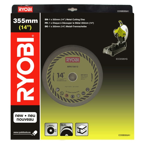 RYOBI COSB 355 A1 1 X 355 MM KOTOUČ DO ROZBRUŠKY - PŘÍSLUŠENSTVÍ RYOBI{% if zbozi.kategorie.adresa_nazvy[0] != zbozi.kategorie.nazev %} - NÁHRADNÍ DÍLY{% endif %}