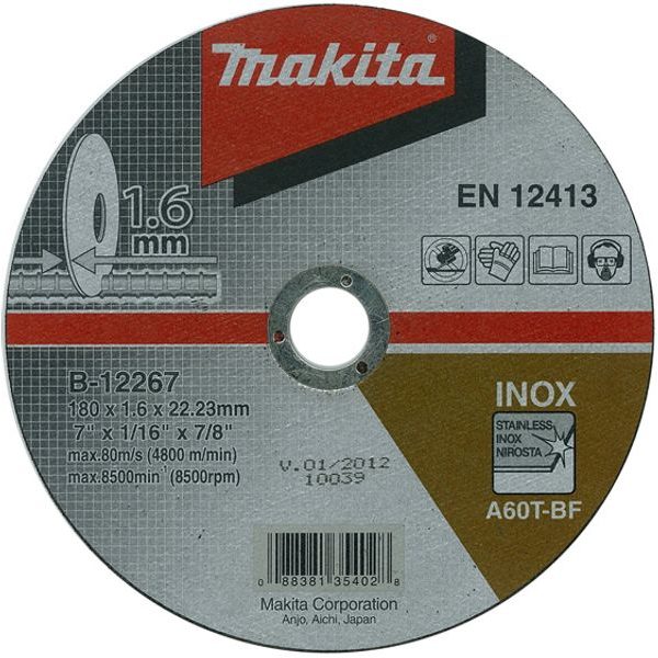 MAKITA B-12267 - KOTOUČ ŘEZNÝ NEREZ 180X1.6X22.23MM = NEW E-13758 - ŘEZNÝ KOTOUČ NA NEREZ{% if zbozi.kategorie.adresa_nazvy[0] != zbozi.kategorie.nazev %} - PŘÍSLUŠENSTVÍ{% endif %}