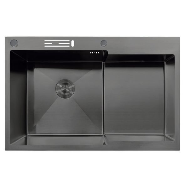 NEREZOVÝ DŘEZ MIXXUS MH7849L-HK GRAPHITE SE SIFONEM, GRAFITO | MH7849L-HK GRAPHITE MIXXUS - DŘEZY{% if zbozi.kategorie.adresa_nazvy[0] != zbozi.kategorie.nazev %} - SANITA{% endif %}