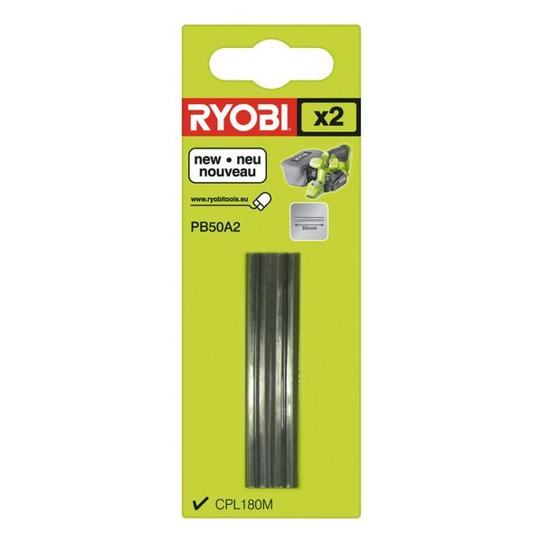 RYOBI PB 50 A2 SADA NOŽŮ DO HOBLÍKU (2 KS) CPL 180 MHG - PŘÍSLUŠENSTVÍ RYOBI{% if zbozi.kategorie.adresa_nazvy[0] != zbozi.kategorie.nazev %} - NÁHRADNÍ DÍLY{% endif %}