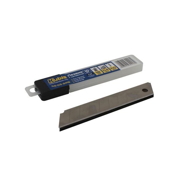 NÁHRADNÍ ČEPELE PRO VÝSUVNÝ NŮŽ 18*100*0.4 ММ, C60, 7 SEGMENTŮ, 10 KS | 04-03-2418 KUBIS - ULAMOVACÍ NOŽE{% if zbozi.kategorie.adresa_nazvy[0] != zbozi.kategorie.nazev %} - RUČNÍ NÁŘADÍ{% endif %}