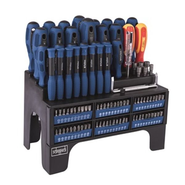 SCHEPPACH SDB 100-2 SADA 100 KS ŠROUBOVÁKŮ A BITŮ - SADY ŠROUBOVÁKŮ{% if zbozi.kategorie.adresa_nazvy[0] != zbozi.kategorie.nazev %} - RUČNÍ NÁŘADÍ{% endif %}
