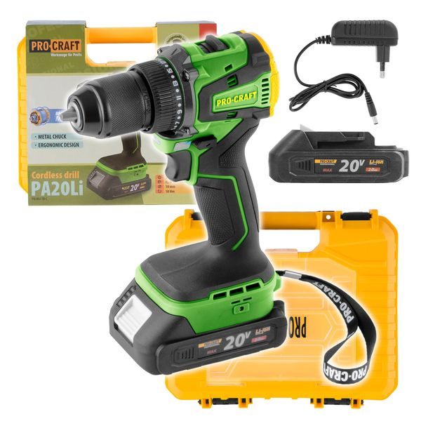 AKU ŠROUBOVÁK PROCRAFT PA20LI | PA20LI PROCRAFT - AKU ŠROUBOVÁK 18V - 20V{% if zbozi.kategorie.adresa_nazvy[0] != zbozi.kategorie.nazev %} - AKU NÁŘADÍ{% endif %}