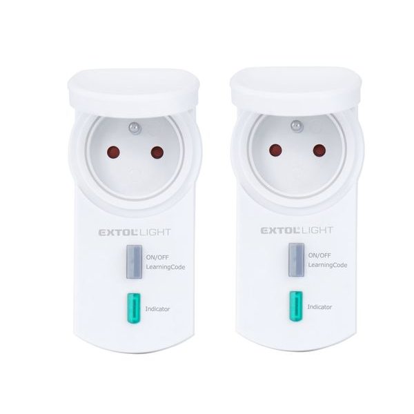 EXTOL LIGHT ZÁSUVKA DÁLKOVĚ OVLÁDANÁ, VENKOVNÍ IP44, 2KS, ROZŠIŘUJÍCÍ SADA, IP44, DOSAH 30M, 43803 - DOMACÍ AUTOMATIZACE - ZÁSUVKY, TERMOSTATY{% if zbozi.kategorie.adresa_nazvy[0] != zbozi.kategorie.nazev %} - DŮM A DOMÁCNOST, ELEKTRO..{% endif %}