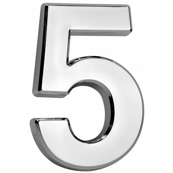 DOMOVNÍ ČÍSLO "5" MAGICHOME, S LEPÍCÍ PÁSKOU, STŘÍBRNÉ, 70X100 MM, ABS - DOMOVNÍ ČÍSLA{% if zbozi.kategorie.adresa_nazvy[0] != zbozi.kategorie.nazev %} - DŮM A DOMÁCNOST, ELEKTRO..{% endif %}