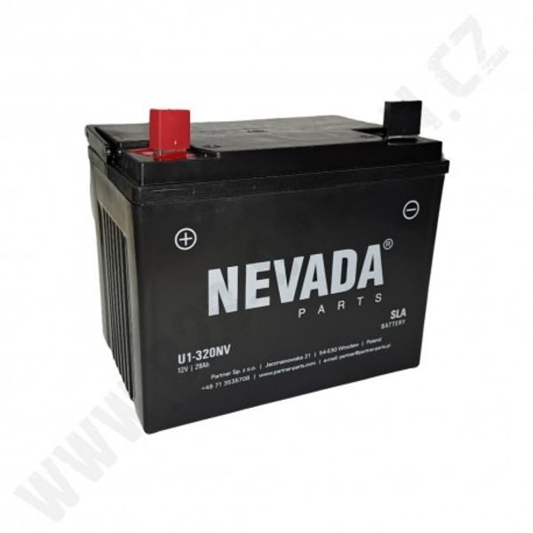 BEZÚDRŽBOVÁ BATERIE NEVADA 28AH/12V L+ (+PÓL VLEVO) - AKUMULÁTORY TRAKTORY, SEKAČKY{% if zbozi.kategorie.adresa_nazvy[0] != zbozi.kategorie.nazev %} - PŘÍSLUŠENSTVÍ{% endif %}