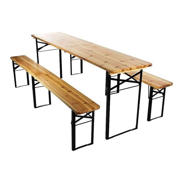 SET PIVNÍ DORTMUND, STŮL 220X50X76,5CM, 2X LAVICE 220X25X46,5CM, DŘEVO 27MM - STOLOVÉ SESTAVY ZAHRADNÍHO NÁBYTKU{% if zbozi.kategorie.adresa_nazvy[0] != zbozi.kategorie.nazev %} - ZAHRADA{% endif %}