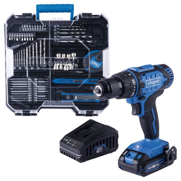 SCHEPPACH C-DTB74/1-X 20 V IXES SET AKU VRTACÍHO ŠROUBOVÁKU A 74 KS PŘÍSLUŠENSTVÍ - AKU ŠROUBOVÁK 18V - 20V{% if zbozi.kategorie.adresa_nazvy[0] != zbozi.kategorie.nazev %} - AKU NÁŘADÍ{% endif %}