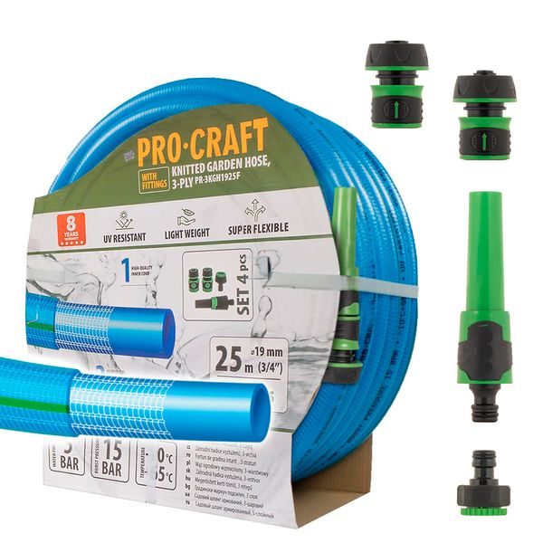 ZAHRADNÍ HADICÍ PROCRAFT PR-3KGH1925F | PR-3KGH1925F PROCRAFT - HADICE 3/4"{% if zbozi.kategorie.adresa_nazvy[0] != zbozi.kategorie.nazev %} - ZAHRADA{% endif %}