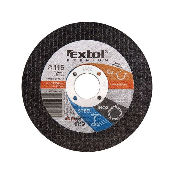 KOTOUČ ŘEZNÝ NA OCEL/NEREZ, 150X1,2X22,2MM EXTOL PREMIUM - ŘEZNÝ KOTOUČ 150 MM{% if zbozi.kategorie.adresa_nazvy[0] != zbozi.kategorie.nazev %} - PŘÍSLUŠENSTVÍ{% endif %}
